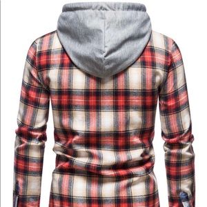 Men drawstring hoodie shirt